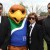 Hawk Security and the UHCL Hawk Mascot. From left: Kanch Weerasinghd, UHCL Alum '00; The Hawk; Marilyn Sims, UHCL Alum '88; and Johnny Galaviz, UHCL Alum '07. Photo by Reggie Butler: The Signal.