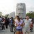 Visitors to Washington D.C. gather in front of the Martin Luther King, Jr. memorial. Photo by Kimberly Warren: The Signal.