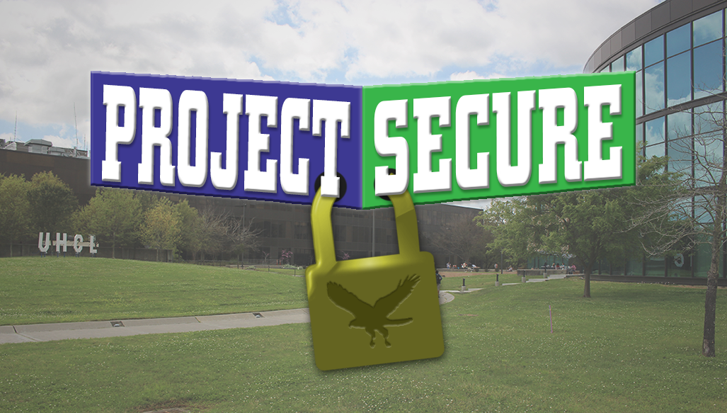 Project Secure logo and photo illustration by The Signal reporter Leah Won