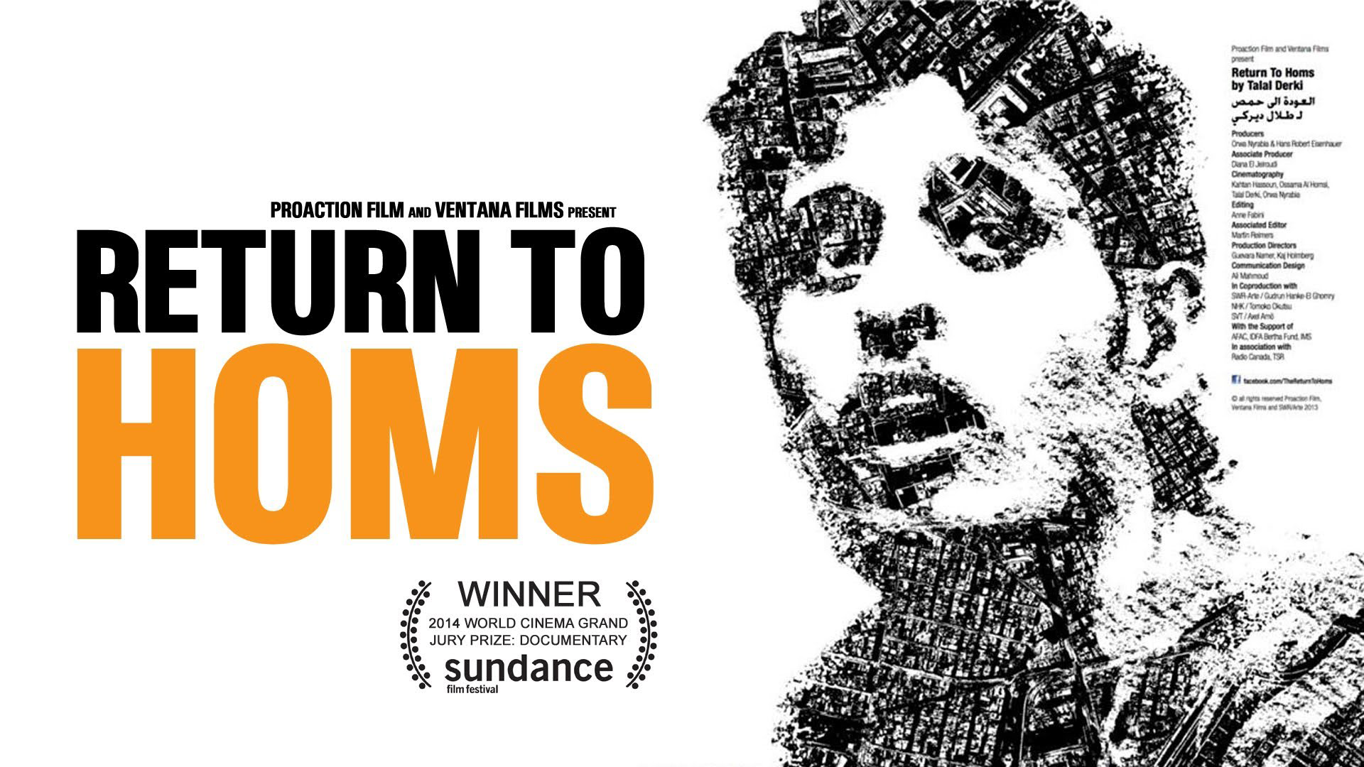 "Return to Homs" movie poster. Image courtesy of ProAction Film/Ventana Films.