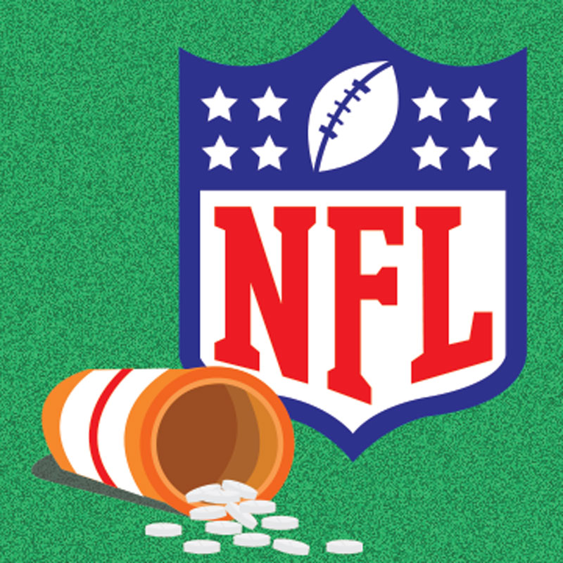 NFL painkillers abuse Graphic created by Maegan Hufstetler
