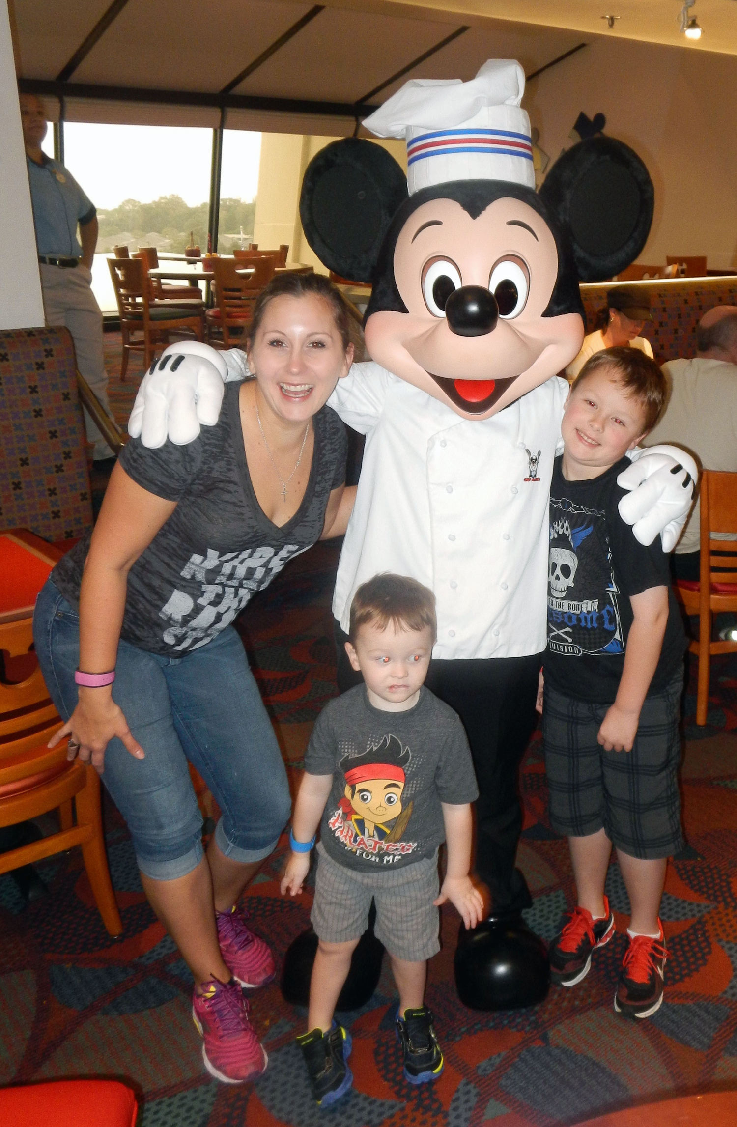 The Signal reporter Jacki Fries and her kids, Jude and John, at Disney World. Courtesy photo.