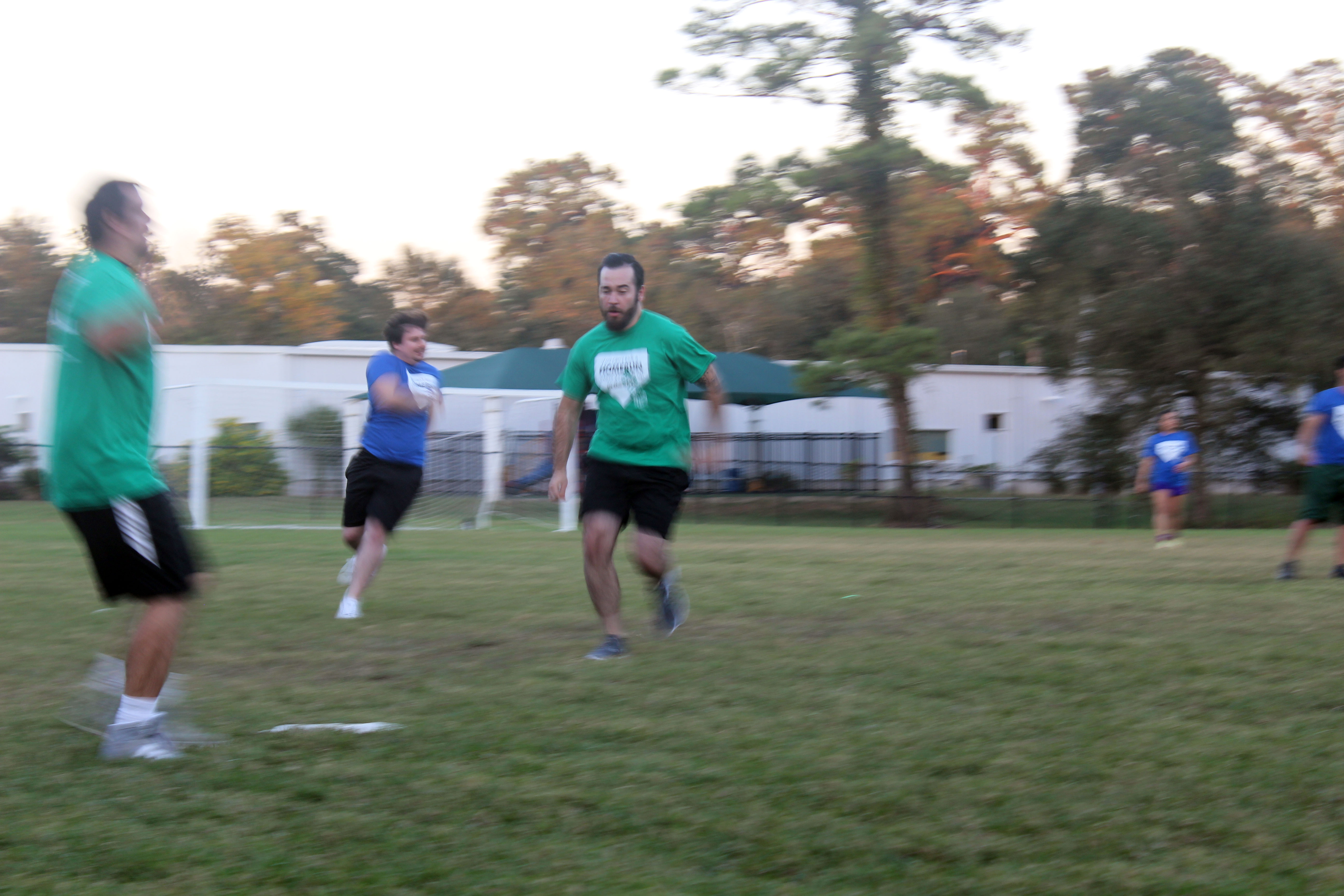 Photo: Allen Cox, math education director, rushing to home base to score for the faculty and staff team at the Faculty and Staff vs. Students Kickball Game, held Tuesday, Oct. 13 as part of Spirit Week 2015. Photo by The Signal reporter Monica Luna.