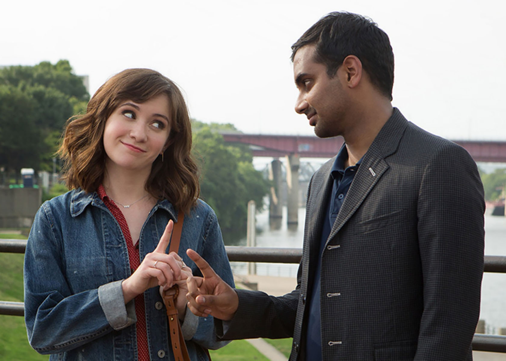 Two characters from "Master of None" have a conversation. Photo courtesy of Netflix, http://www.slate.com/content/dam/slate/articles/arts/television/2015/11/151111_TV_Master-Of-None.jpg.CROP.promo-xlarge2.jpg.