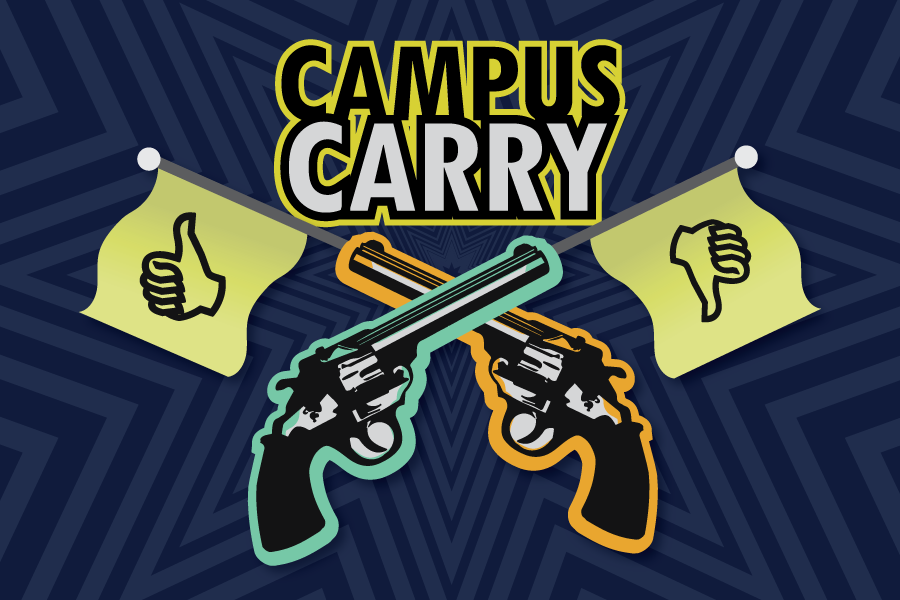 Graphic: Campus Carry Pro/Con Graphic by The Signal Managing Editor Sam Savell.