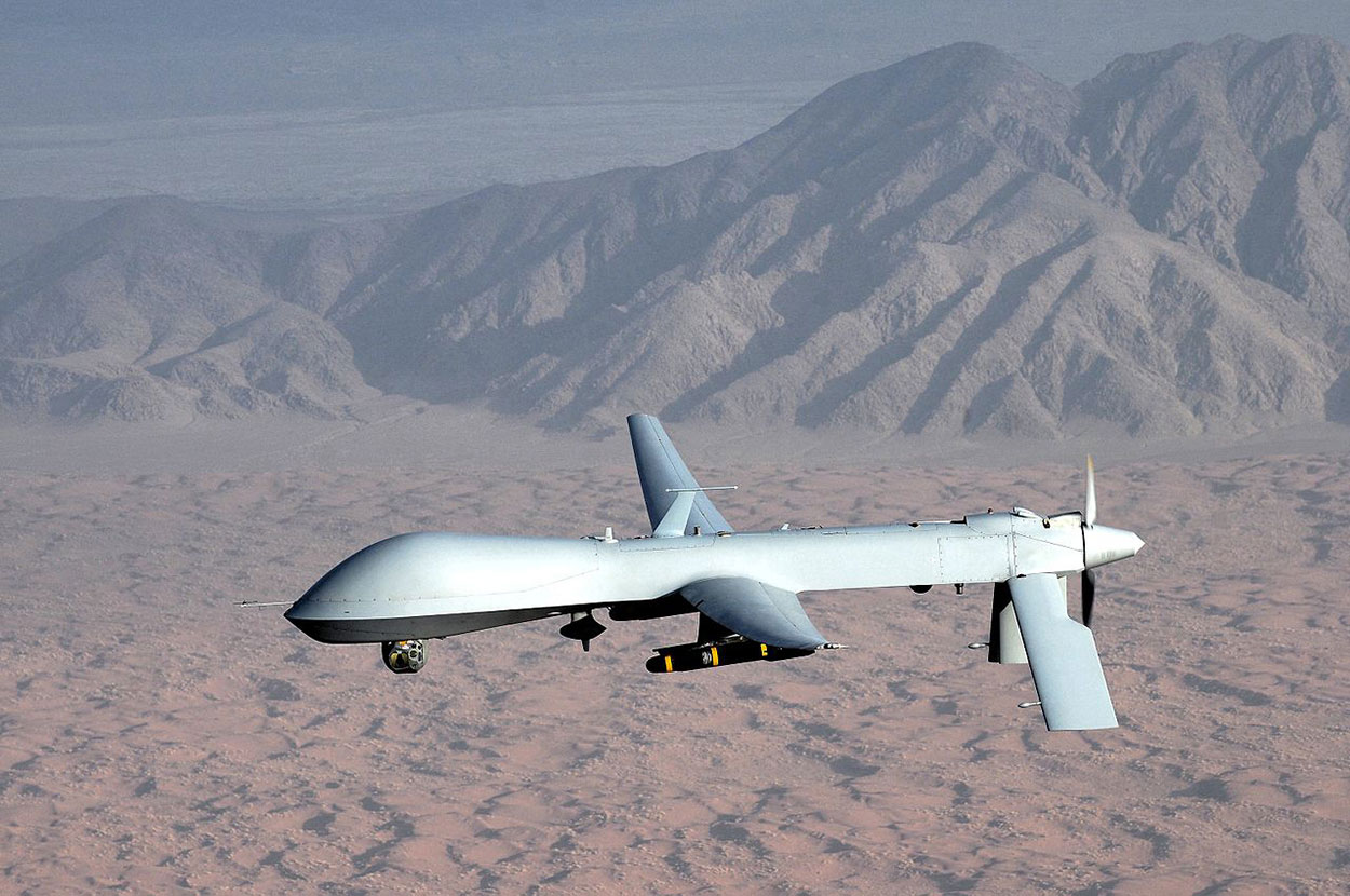 PHOTO: A predator drone flying over desert. Photo courtesy of Wikimedia.