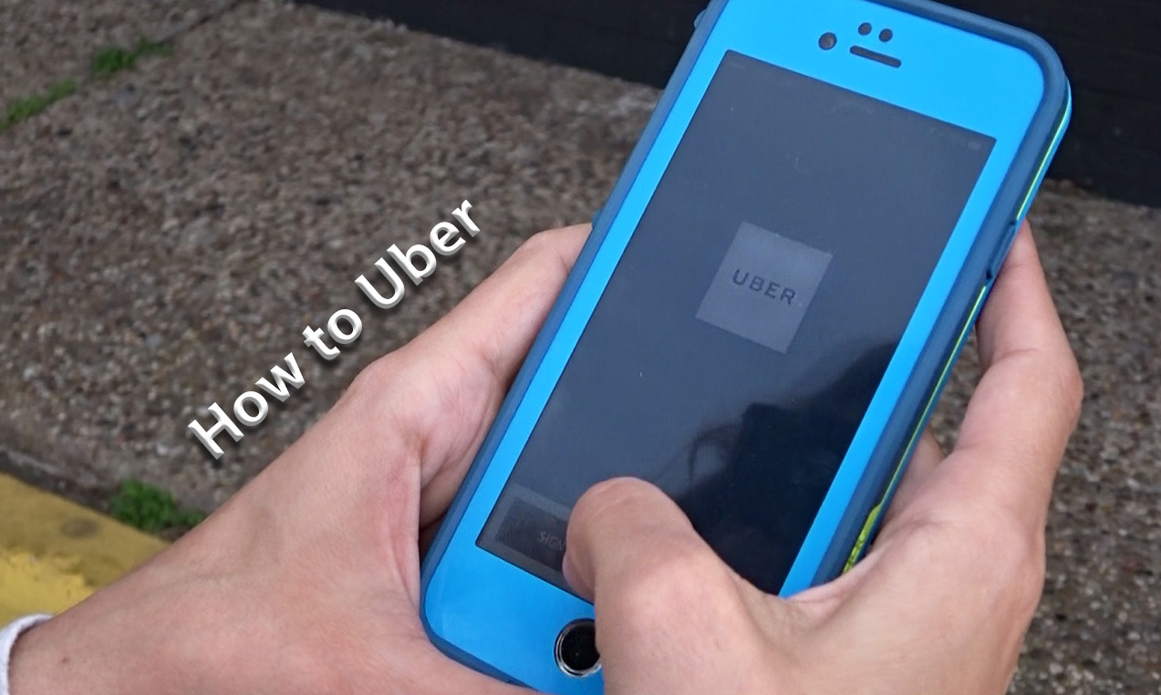 iPhone displaying Uber app. Photo provided by The Signal reporter Devon Hughes and Casey Corbell.