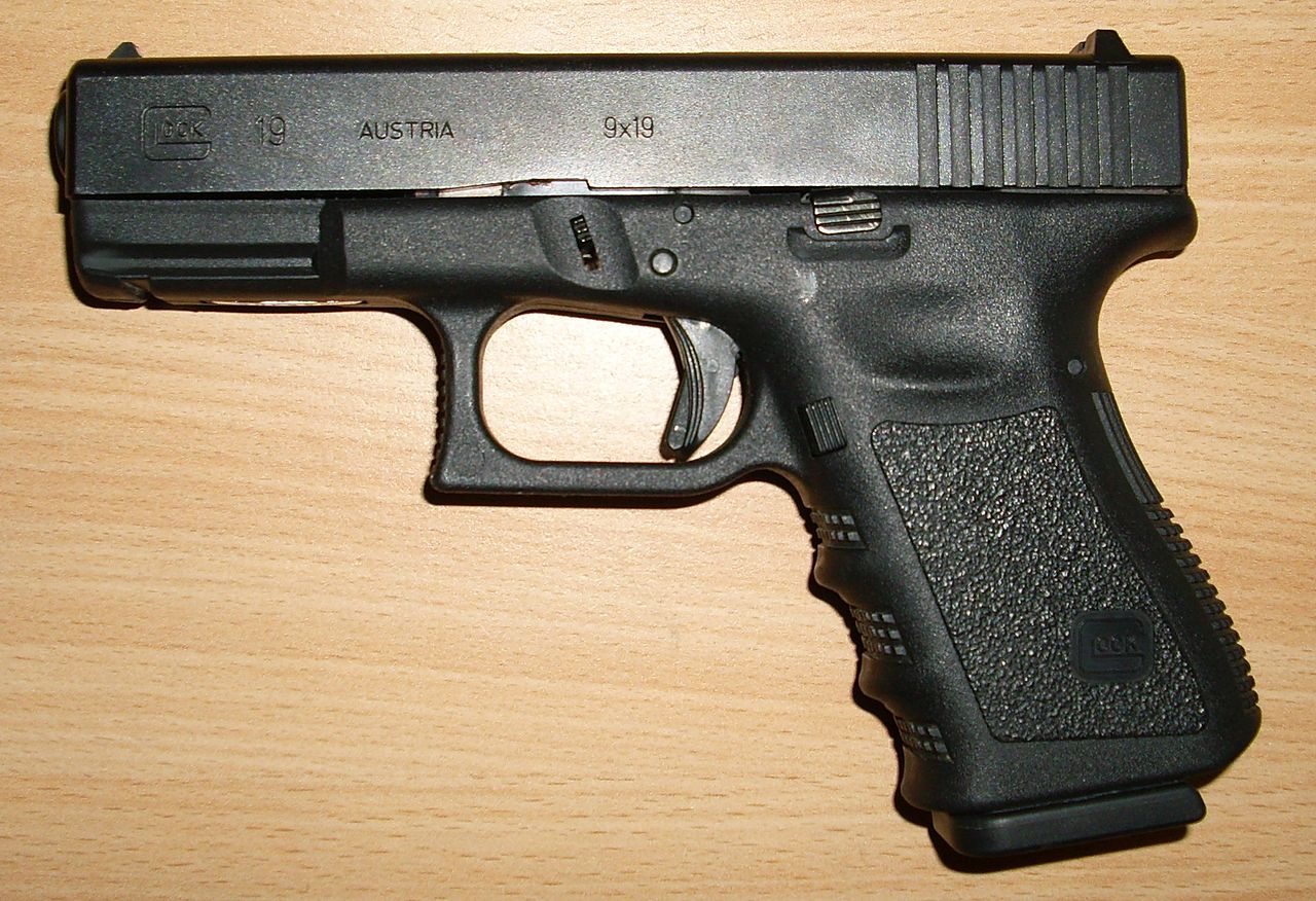 An image of a glock handgun. Image courtesy of Wikipedia