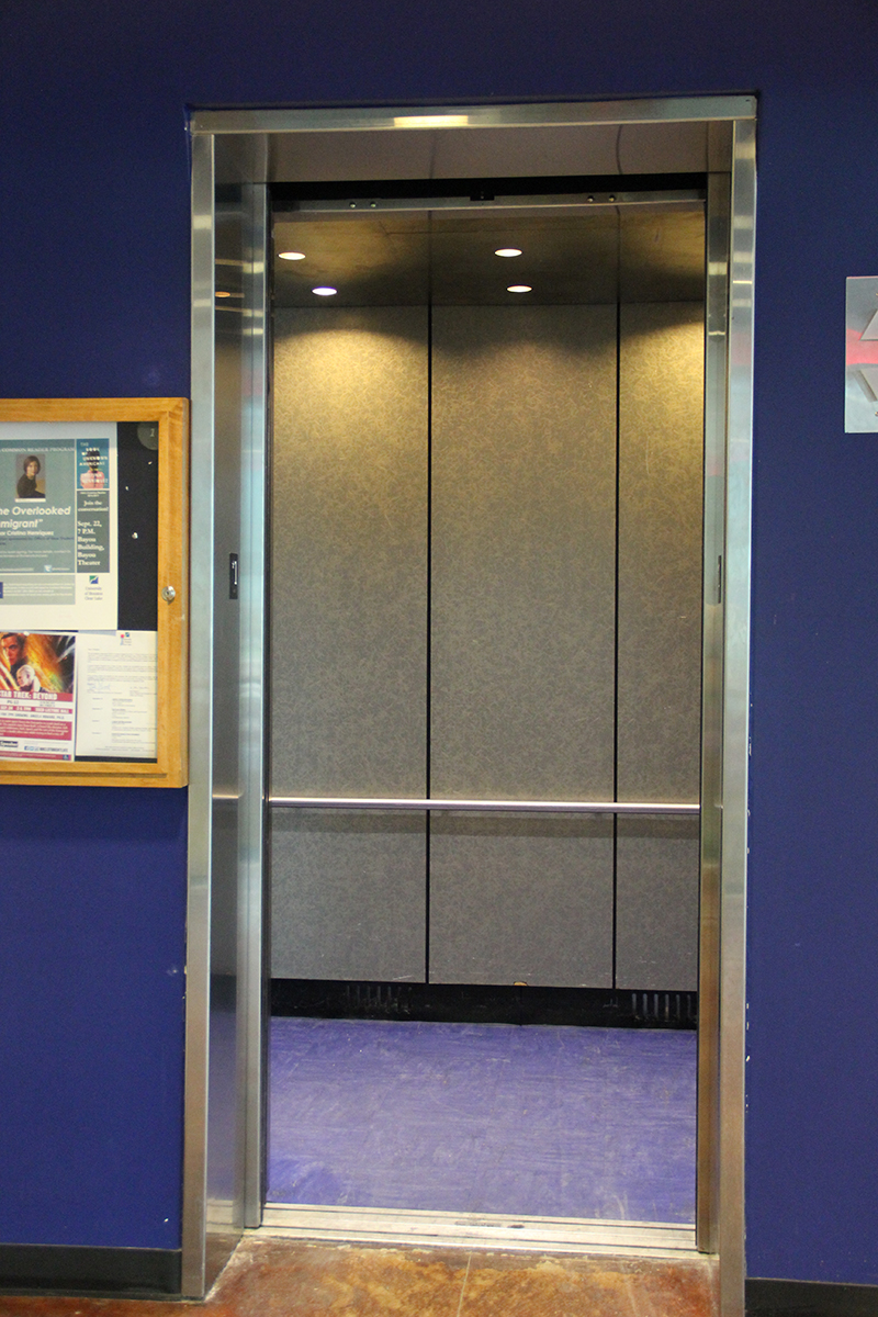 Photo: SSCB elevator doors open. Photo by The Signal Reporter Amethyst Gonzalez.