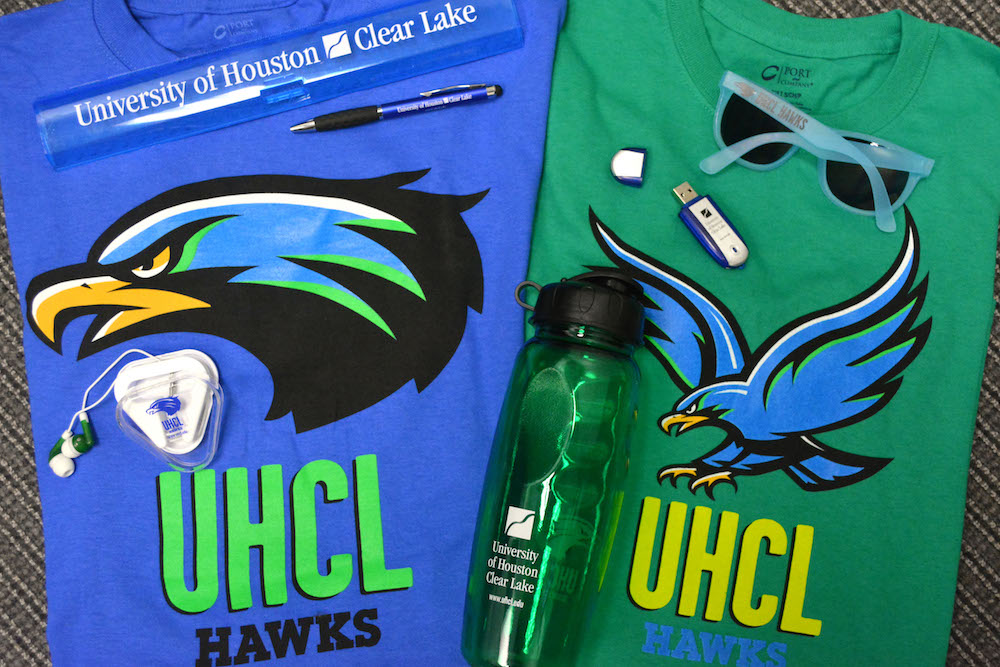 Some of the social media prizes available. Photo courtesy of UHCL Office of Communications