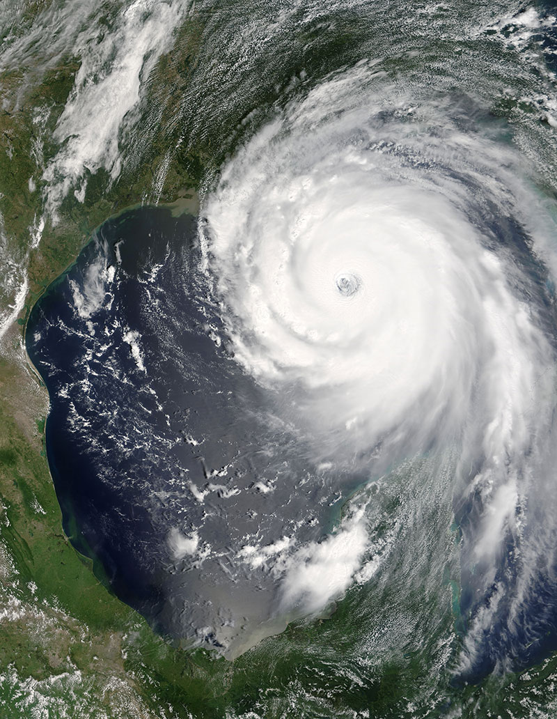 Photo: A NASA satellite image of Hurricane Katrina, Aug. 28, 2005. Photo courtesy of Wikimedia Commons. Source: https://upload.wikimedia.org/wikipedia/commons/a/a4/Hurricane_Katrina_August_28_2005_NASA.jpg.