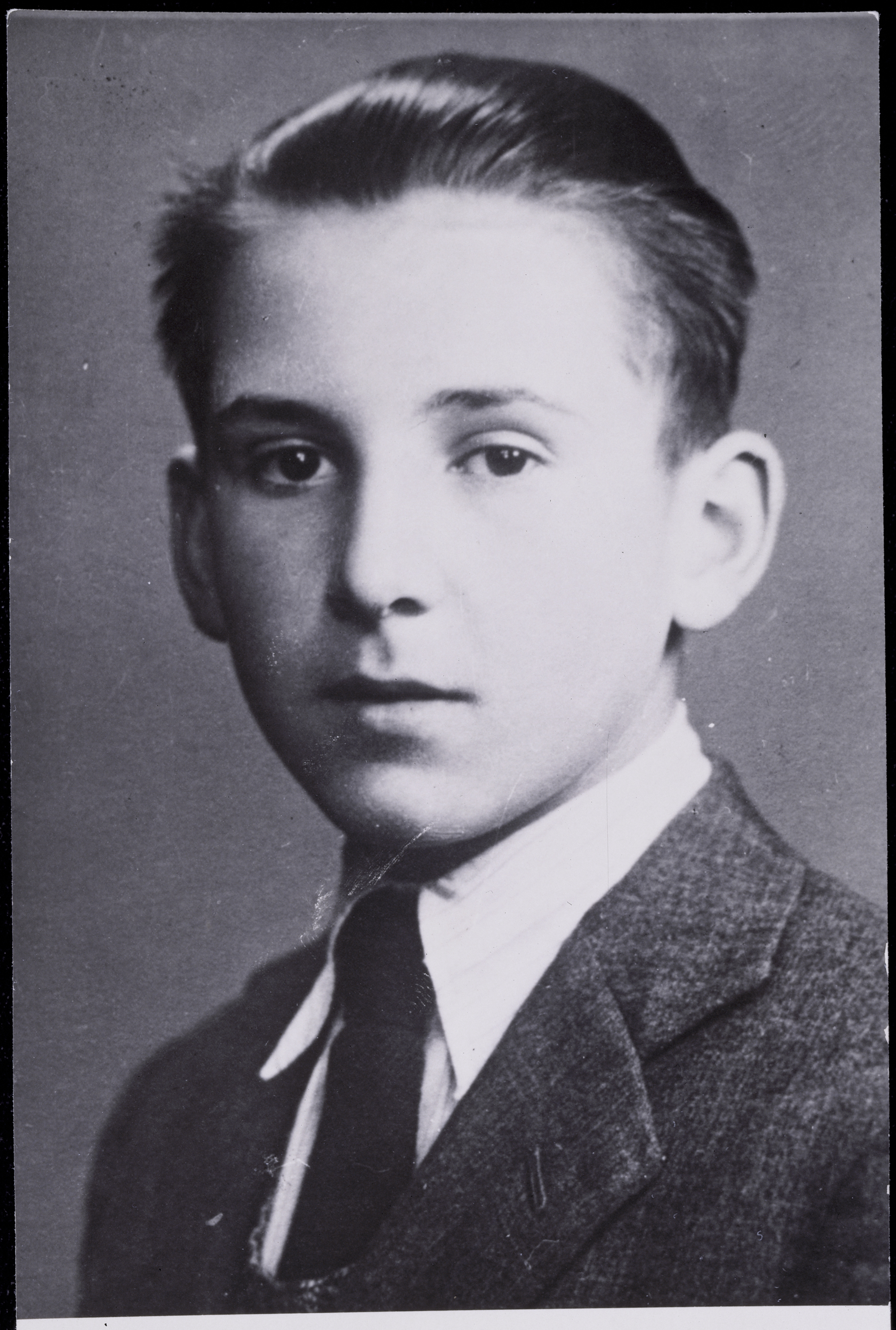 Holocaust victim and diarist. The only known existing photo of Otto Wolf. Photo courtesy of the United States Holocaust Memorial Museum, Gift of Felicitas Wolf Garda.