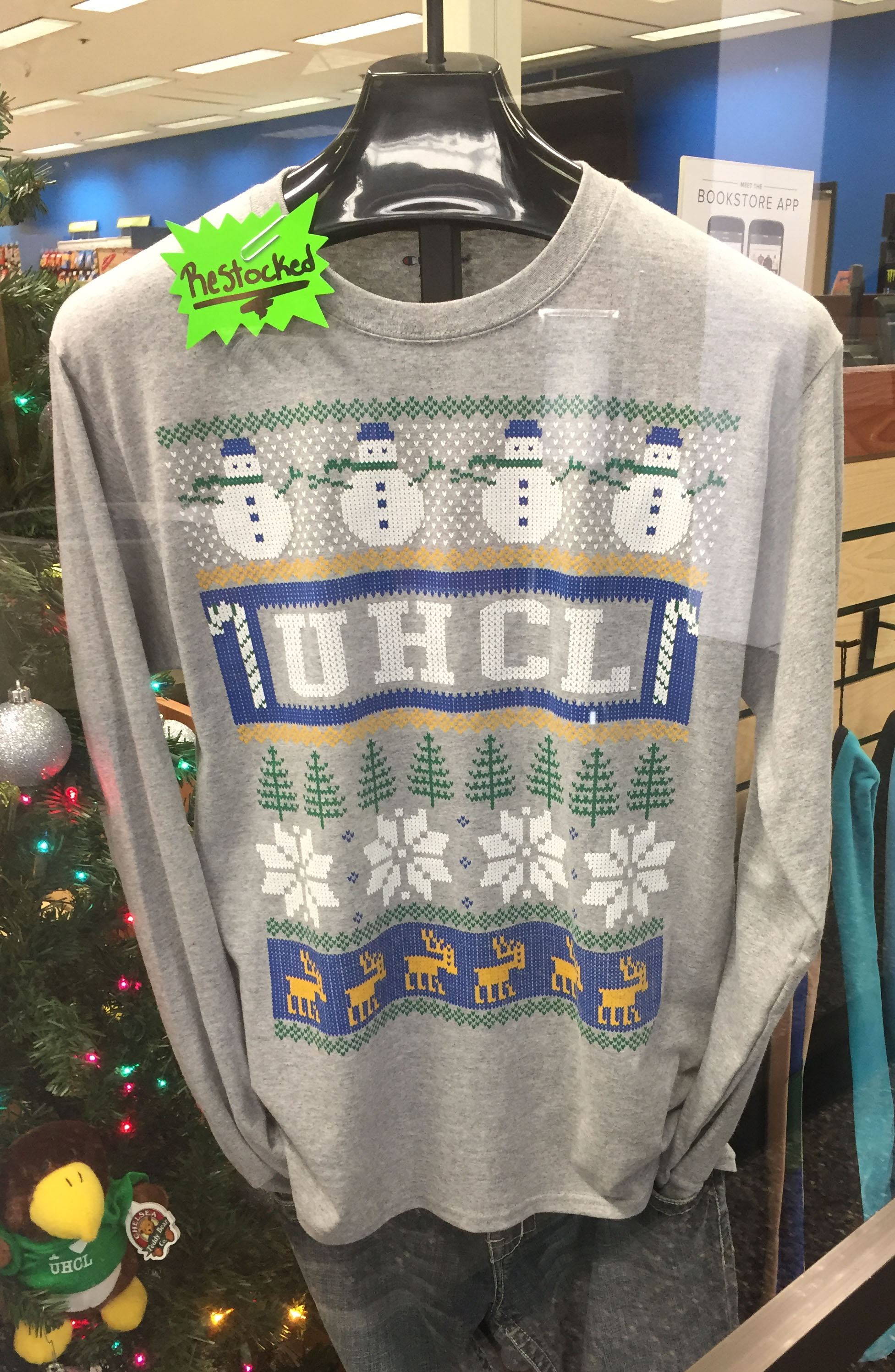 UHCL holiday sweater