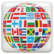 Globe graphic with the flags of countries from around the world. Photo courtesy of Creative Commons