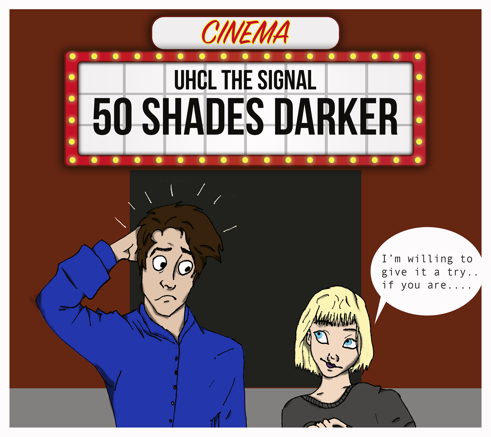 GRAPHIC: How many shades darker are you willing to go? Cartoon by The Signal Reporter Hunter Christian.