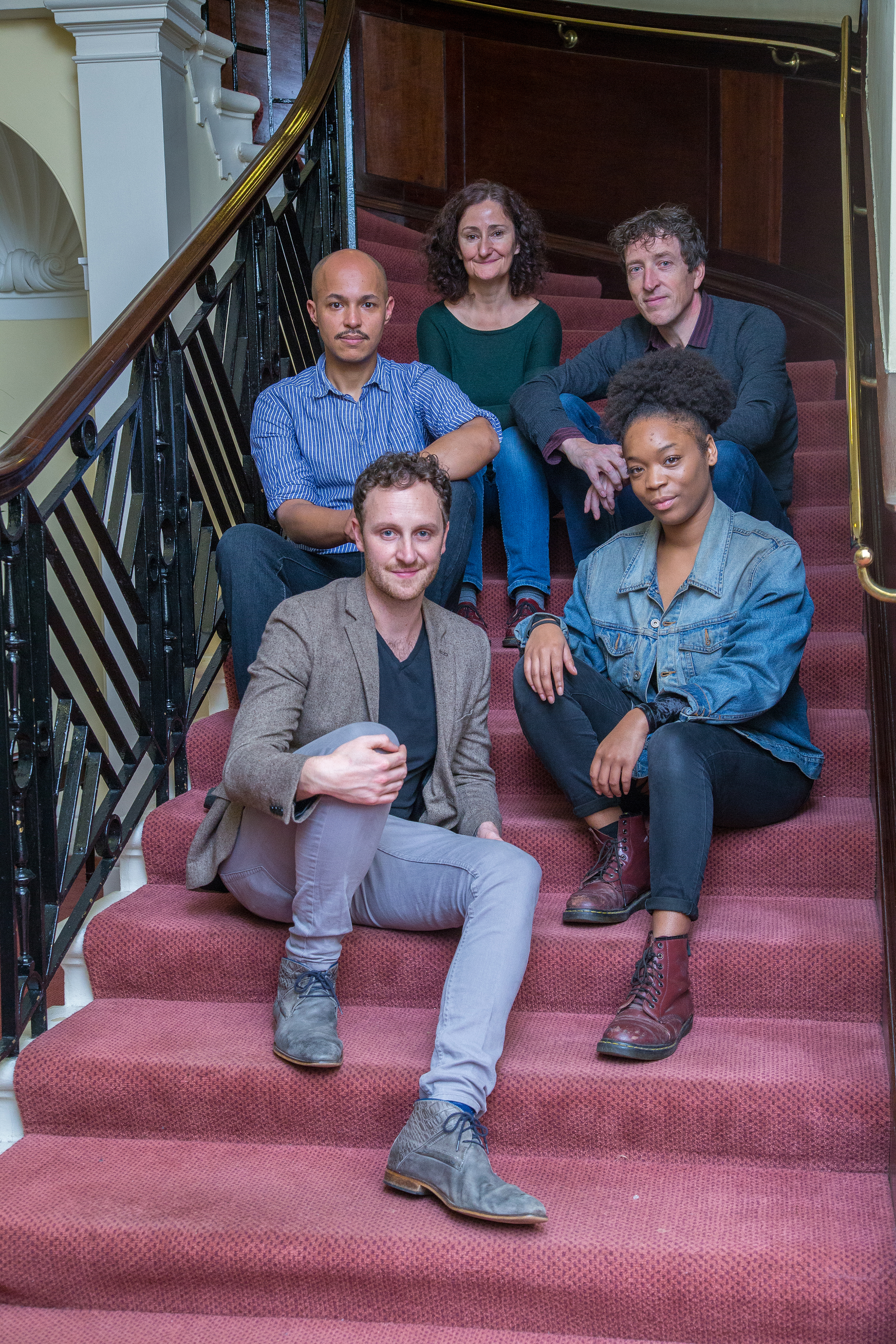 PHOTO: The troupe of actors, (from top, clockwise) Sarah Finigan, Roger May, Jasmeen James (Juliet), Jack Whitam (Romeo) and William Donaldson, who will be performing in a week-long residency at the UHCL Bayou Theater. Photo courtesy of Actors From The London Stage.