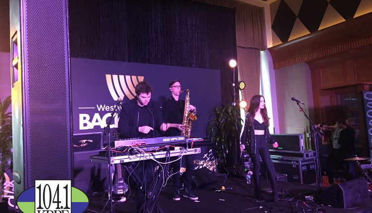 PHOTO: Marian Hill performs backstage at the Grammys. Photo courtesy of E.J. Santillan and 104.1 KRBE.