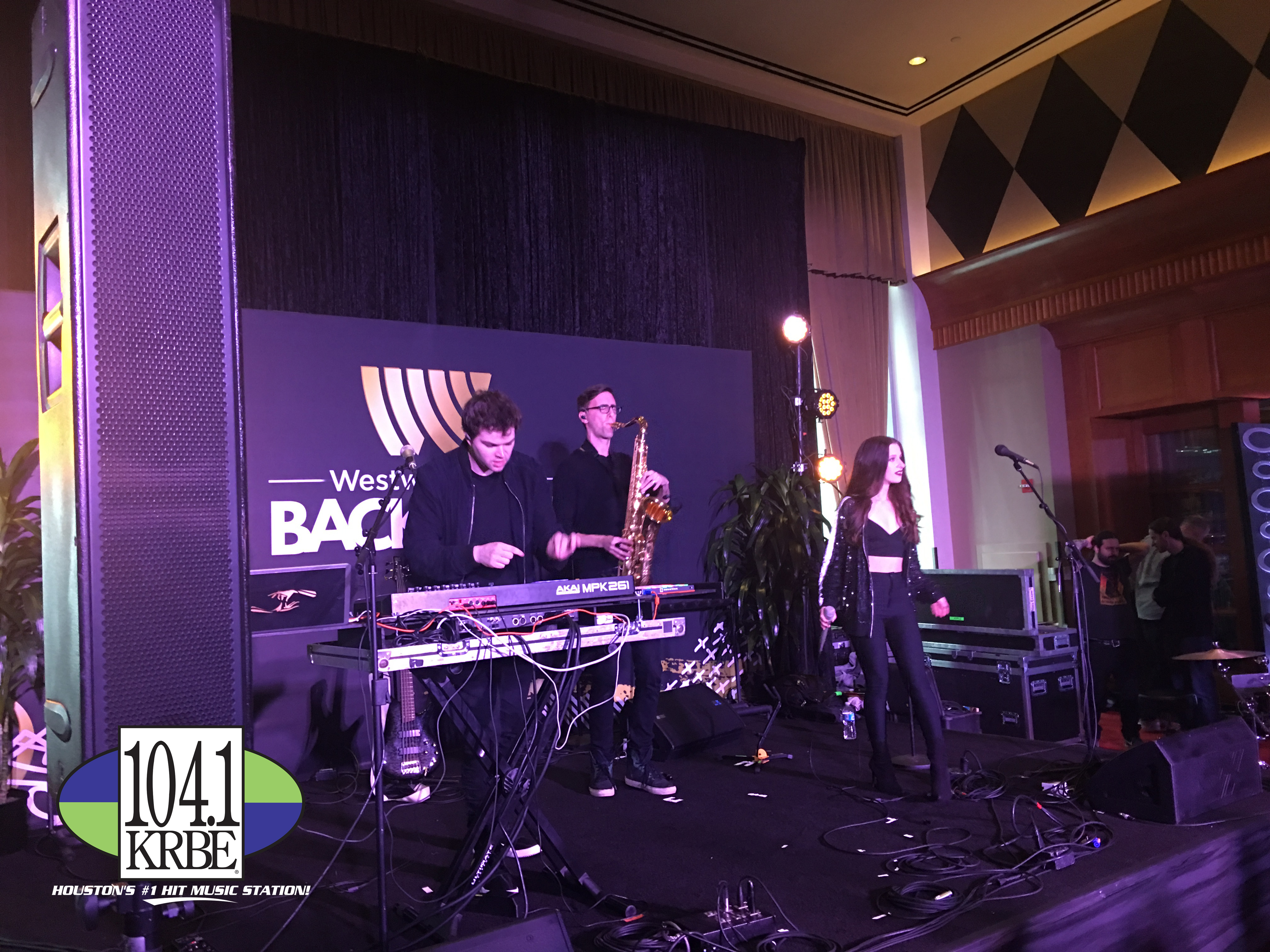 PHOTO: Marian Hill performs backstage at the Grammys. Photo courtesy of E.J. Santillan and 104.1 KRBE.
