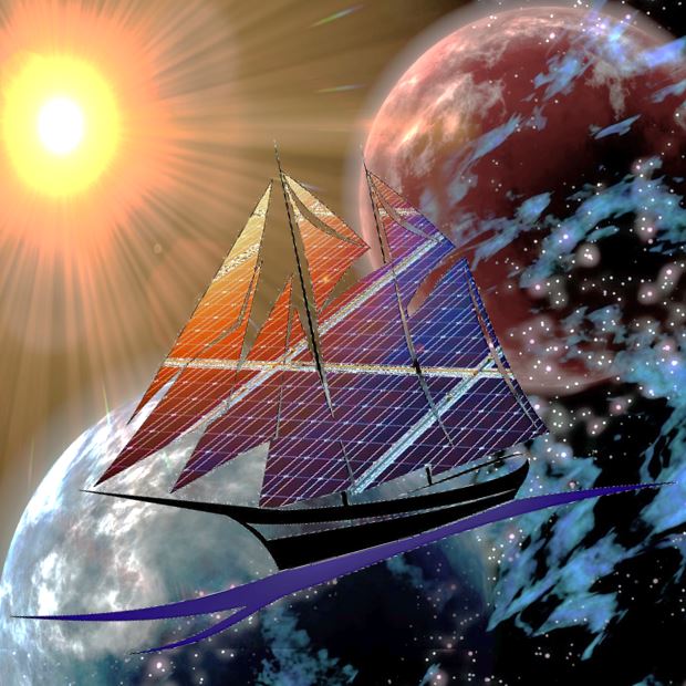 GRAPHIC: A literal interpretation of solar sails. Graphic created by The Signal reporter, Jonathan Hua.