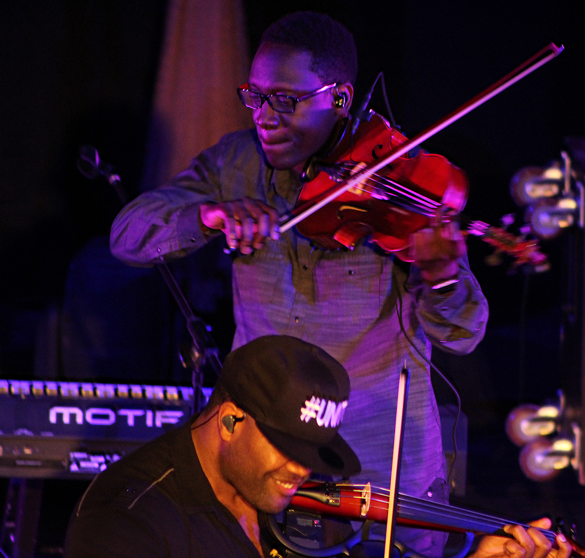 Black Violin performing at the UHCL Bayou Theater. Photo courtesy of Maricela Ramos Student Ambassador Office of Student Diversity, Equity and Inclusion