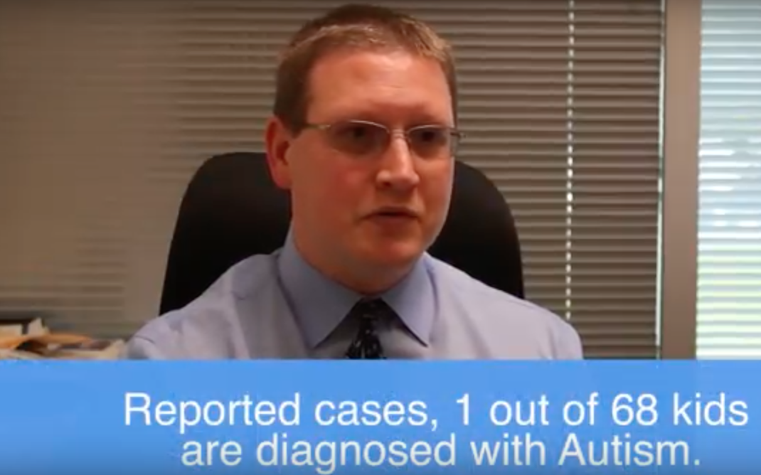 SCREENSHOT: Gavin Steiger discusses Autism Awareness Month. Screenshot by The Signal reporter Madesyn Muller.