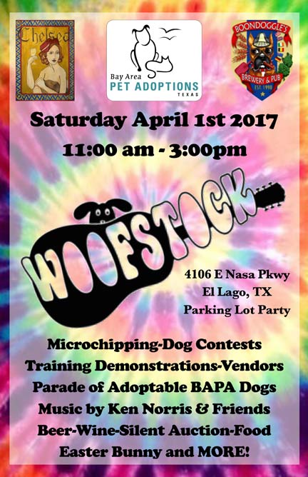 PHOTO: Flyer for the 2017 Woofstock event. Photo courtesy of Bay Area Pet Adoptions.