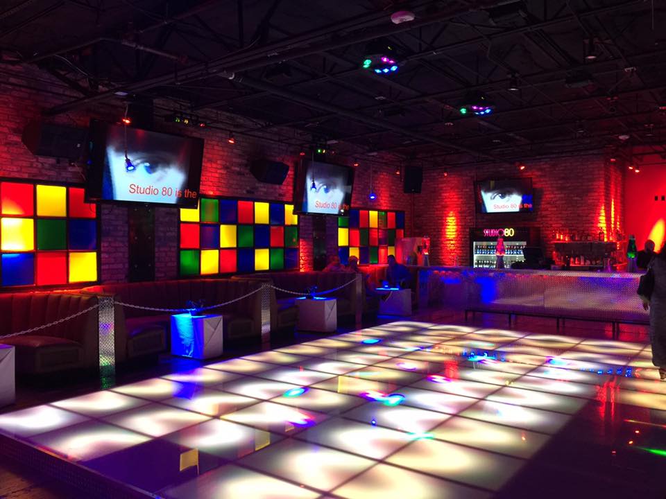 The light-up dance floor at Studio 80 in Webster, TX. Photo courtesy of Studio Eighty's Facebook page.