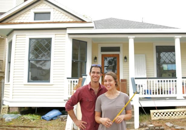 Michael and Ashley Cordray owners of Save 1900 Reality working on a local home. Photo courtesy of HGTV. Source: https://bit.ly/2zrhX2L