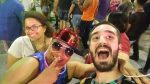 The Signal reporter Leif Hayman takes a selfie with new friends during the Houston Pride Parade. Photo courtesy of The Signal reporter Leif Hayman.