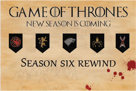 HBO's Game of Thrones season seven will air July 16th. Here is a season six rewind in preparation for the upcoming season. Graphic created by the Signal reporter Anna Claborn.