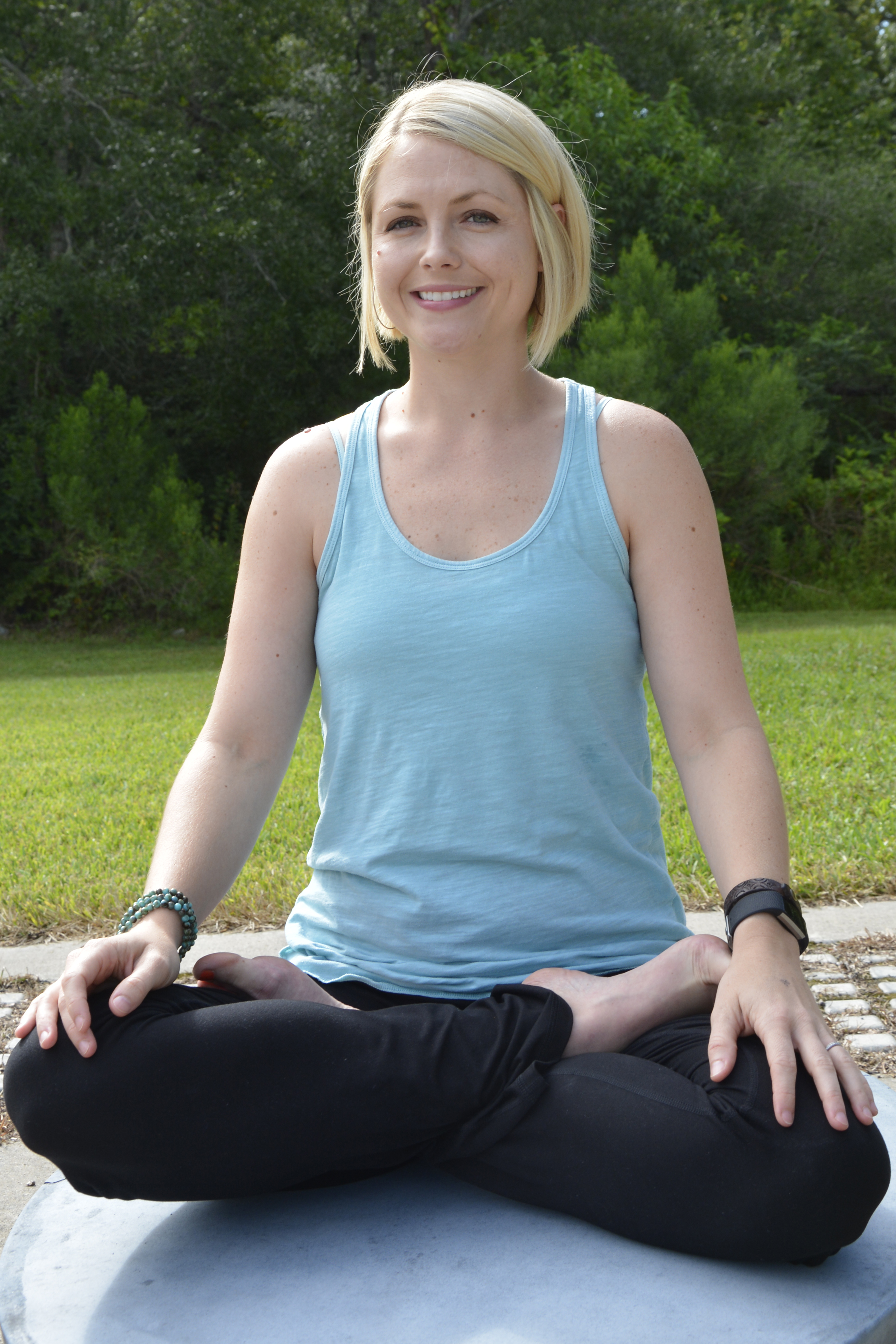 PHOTO: Julia Englund Strait, University of Houston-Clear Lake associate professor of school psychology, said she hopes her yoga class will help participants physically and emotionally, as well as increase their mental clarity. The eight-week class, offered through UH-Clear Lake’s Friday Morning Continuing Education program, starts Sept. 1. “If people would like to just come and learn about yoga, I’m glad to have them, but I’m also giving people the option to participate in some research I’m doing. This class is a bit of a pilot program as well,” said Strait, who is also director of UHCL’s Psychological Services Clinic. Photo courtesy of the Office of University Communications.