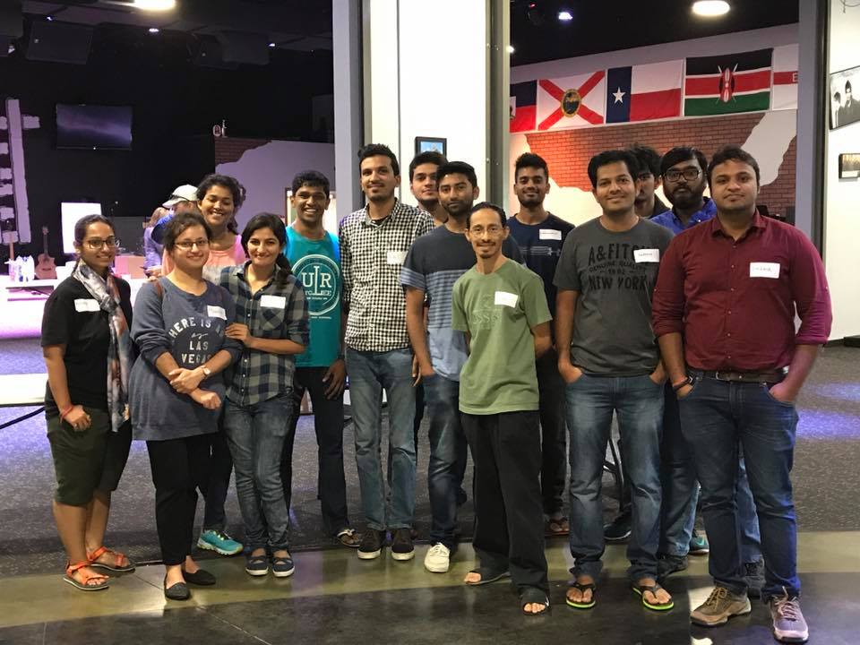 PHOTO: UHCL's Indian Student Association volunteering at Gateway Community Church during the aftermath of Hurricane Harvey. Photo courtesy of Raj Vadhi, president of the Indian Student Association.