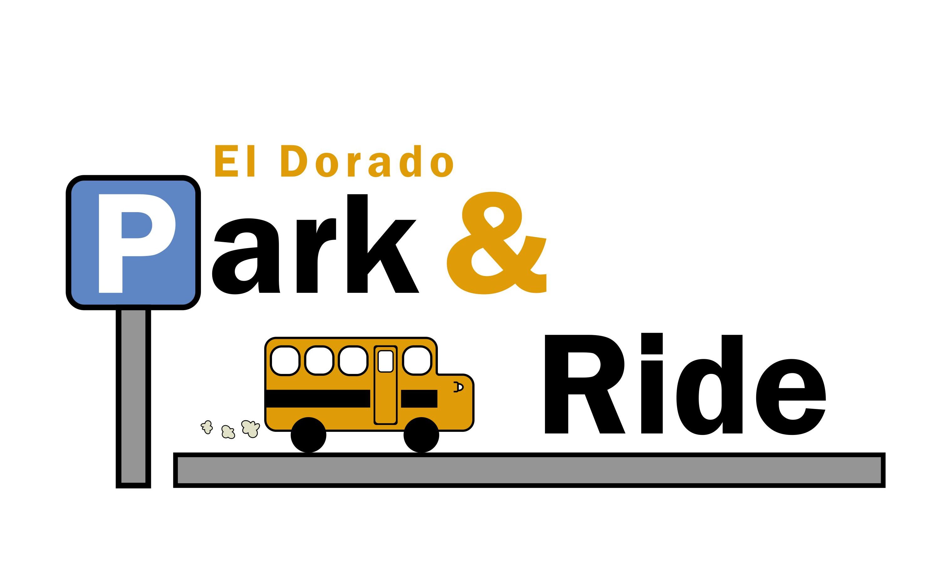GRAPHIC: Graphic shows words spelling out park and ride. The p in park is replaced by a parking sign and there is a school bus underneath the words. Graphic by The Signal reporter Marielle Gomez.