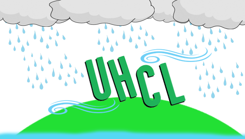 GRAPHIC: The UHCL letters being affected by the Hurricane Harvey winds. Graphic by The Signal reporter Conner Seaton