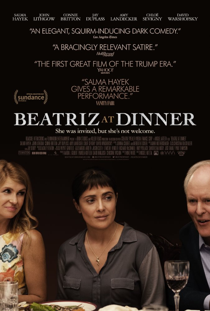 "Beatriz at Dinner" movie poster. Poster courtesy of Roadside Attractions, FilmNation Entertainment and Elevation Pictures.