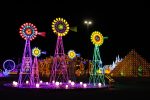PHOTO: Colorful windmills lit as part of The Lone Star State attraction. Photo by The Signal reporter Bianca Salazar.