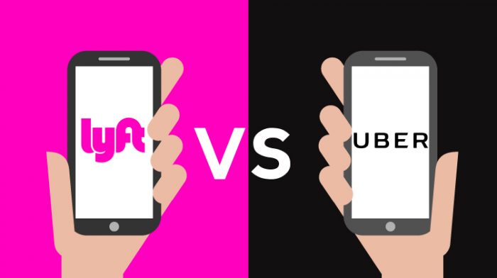 GRAPHIC: Which rideshare app is the better choice? Lyft or Uber? Graphic by The Signal reporter Lauren Chapman.