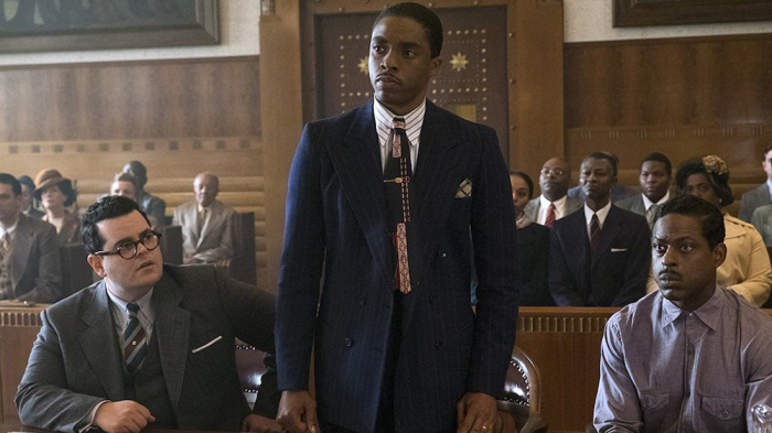 Chadwick Boseman plays Thurgood Marshall in "Marshall." Poster courtesy of Open Road Films.
