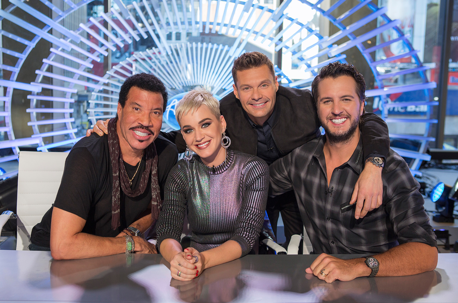 PHOTO: The cast of season 16 of "American Idol," including: Lionel Richie, Katy Perry, Ryan Seacrest and Luke Bryan. Photo courtesy of Billboard.