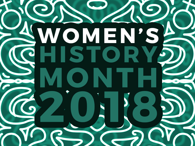 GRAPHIC: Women's History Month 2018 logo. Graphic by The Signal Online Editor Alyssa Shotwell.