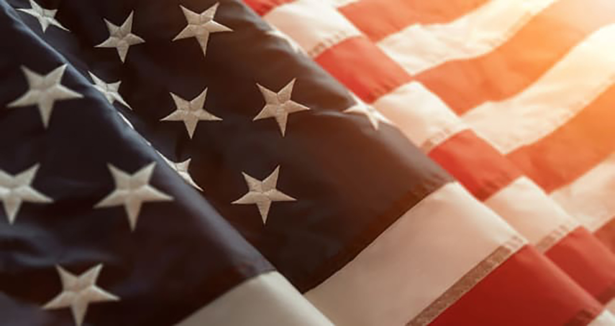 American flag - close up