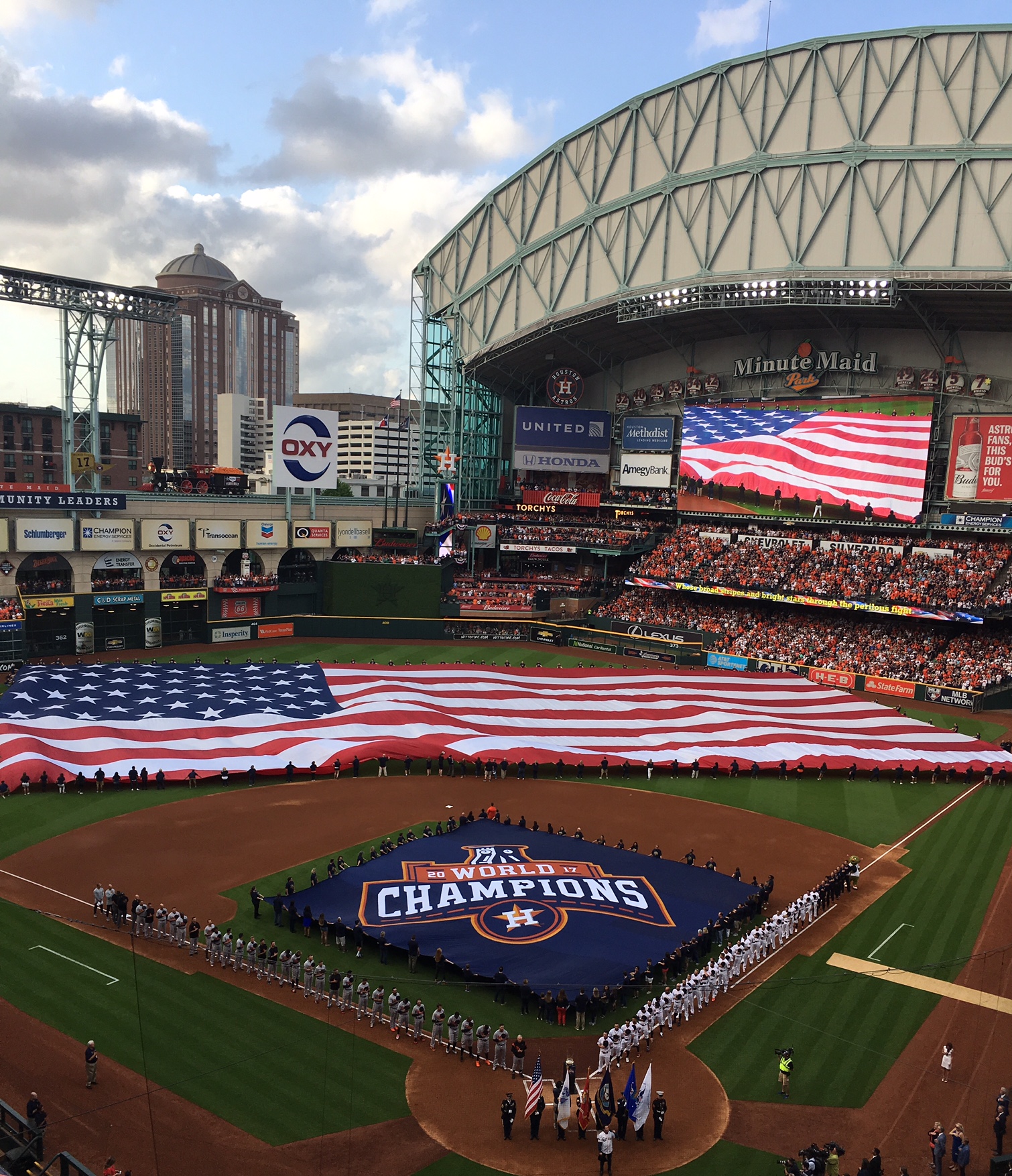Minute Maid Park on opening day, 2018. Photo courtesy of Managing Editor, Justin Murphy.