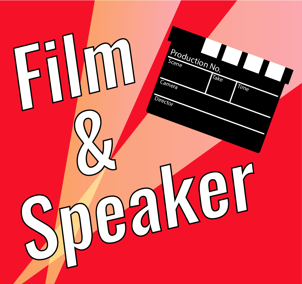 GRAPHIC: Film and Speaker themed graphic. Graphic by The Signal reporter, Michele Gibson.