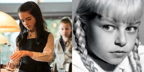 PHOTO: Patty McCormack (right) played the character of Rhonda in the original “The Bad Seed” film of 1956. McKenna Grace (left) plays an updated version of the character in the 2018 remake. Photos courtesy of Warner Bros. Television and Warner Bros.