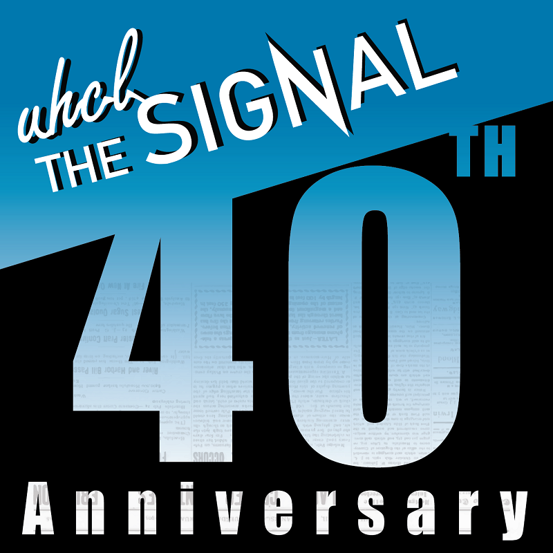 GRAPHIC: The Signal's 40th anniversary graphic icon. Graphic by The Signal reporter, Michele Gibson.