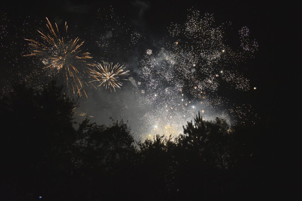PHOTO: Fireworks light up the night sky after the closing ceremonies of Barbarian Weekend at the Texas Renaissance Festival 2018. Photo courtesy of Matthew Smith.