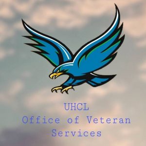GRAPHIC: UHCL logo on a clouded sky background. Graphic courtesy of UHCL Office of Veteran Services.
