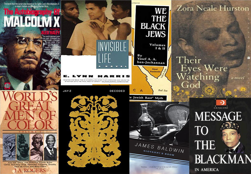 GRAPHIC: Collage of books by black authors in honor of Black History Month. Graphic created by The Signal co-managing editor Troylon Griffin II.