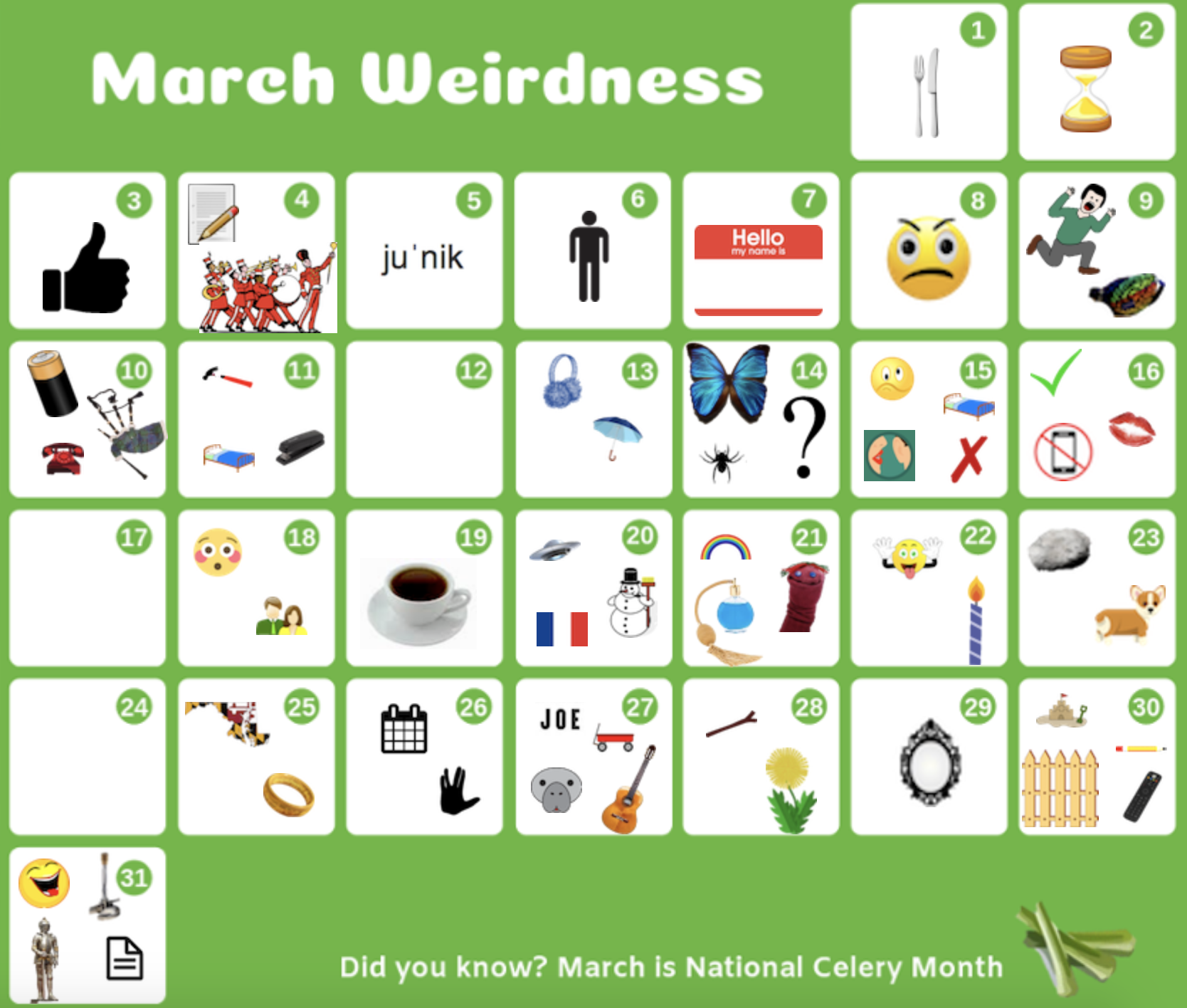 GRAPHIC: March has a variety of observances. Graphic by The Signal reporter Catherine Hernandez.