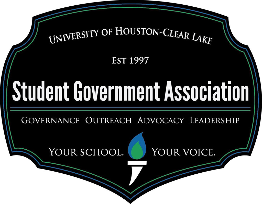 Graphic badge for UHCL's Student Government Association. Created by SGA.